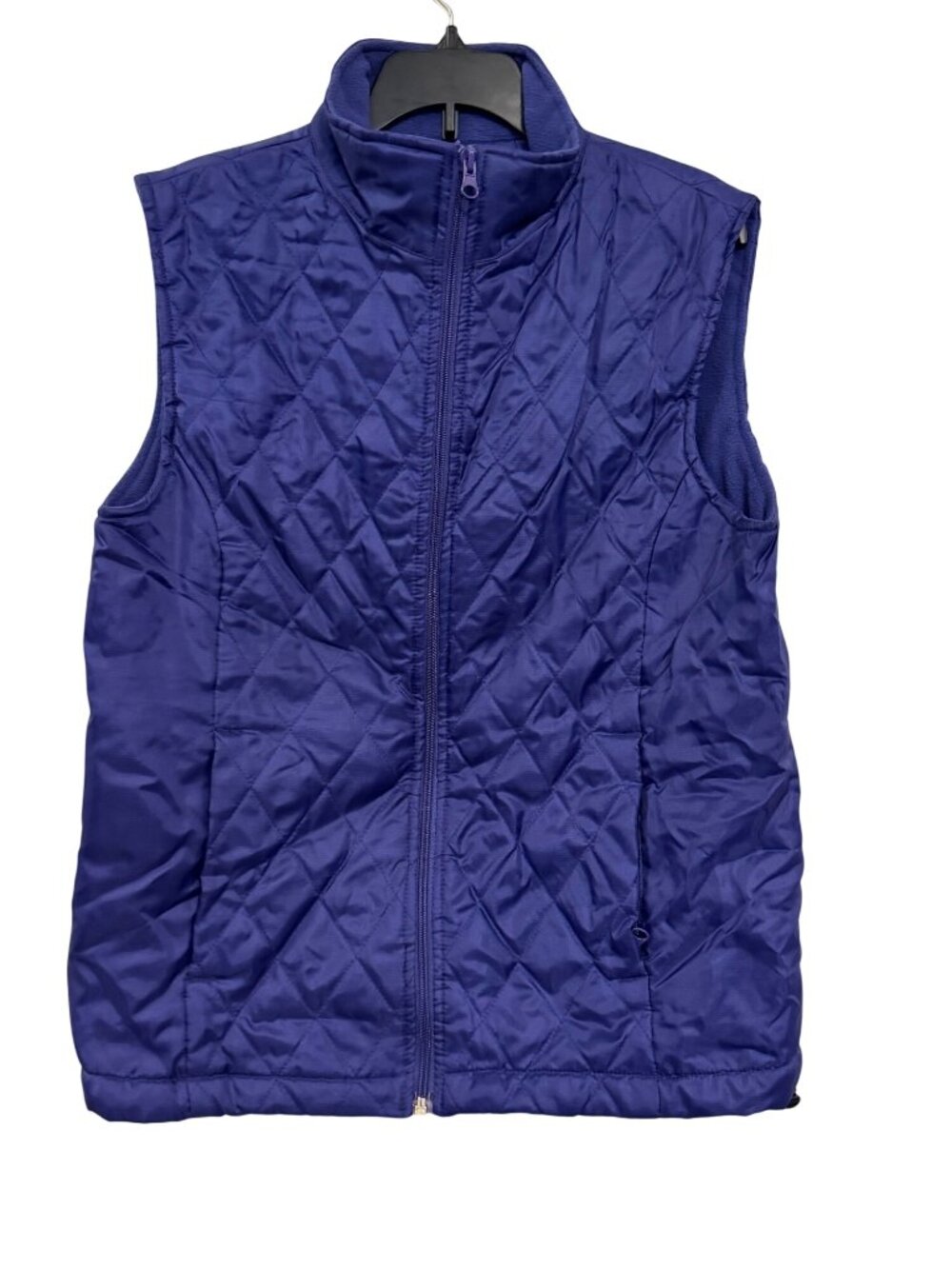 Quilted Purple Puffer Vest By 10000 Ft Above Sea Level Size M Full Zip Pockets